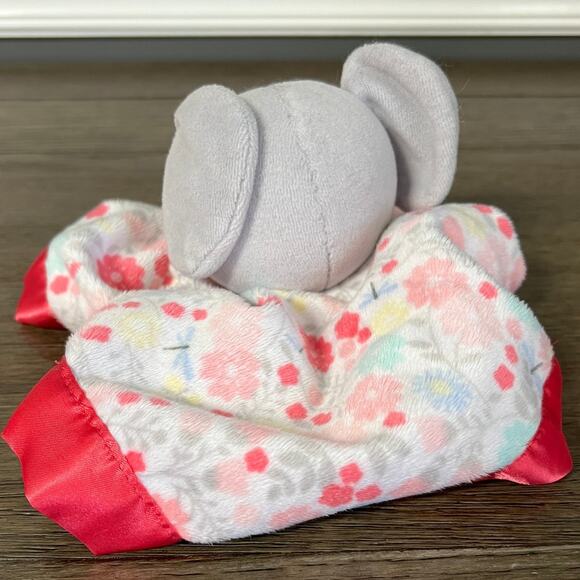 Parent's Choice Grey Elephant on Flowered‎ Blanket Lovey - Picture 3 of 5